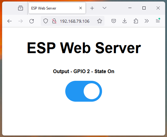 screenshot from desktop web browser connected to ESP32 web server